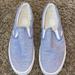 Vans Shoes | Host Pick Brand New Rare Light Blue Van Slide Ones With Color Specks! | Color: Blue | Size: 10