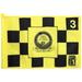 PGA TOUR Event-Used #3 Yellow/Black Pin Flag from The NFL Golf Classic on May 27th to June 2nd 2002