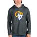 Men's Antigua Heathered Charcoal Los Angeles Rams Team Absolute Pullover Hoodie