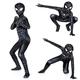 Zi Xi & Zi Qi Kids Cosplay Costume Lycra Fabric Halloween Costume Superhero Costume with Mask (Style6, XL)