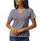 Women's League Collegiate Wear Heathered Gray Charleston Cougars Intramural Boyfriend V-Neck T-Shirt