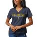 Women's League Collegiate Wear Heathered Navy UC Irvine Anteaters Script Intramural Boyfriend V-Neck T-Shirt