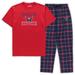 Men's Concepts Sport Red Washington Capitals Big & Tall Lodge T-Shirt Pants Sleep Set