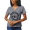 Women's League Collegiate Wear Heathered Gray Providence Friars Wordmark Intramural Boyfriend V-Neck T-Shirt