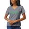 Women's League Collegiate Wear Heathered Gray North Texas Mean Green Intramural Boyfriend V-Neck T-Shirt