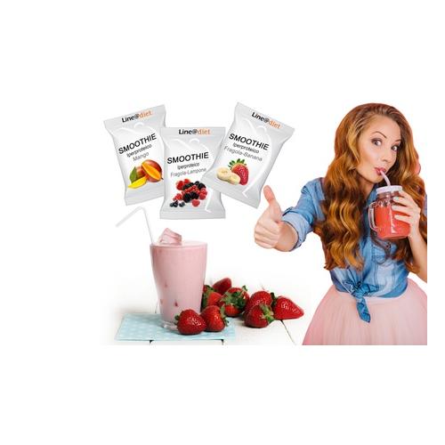 Protein-Smoothies: 14x Erdbeere-Himbeere und 14x Erdbeere-Banane / 28 Tage