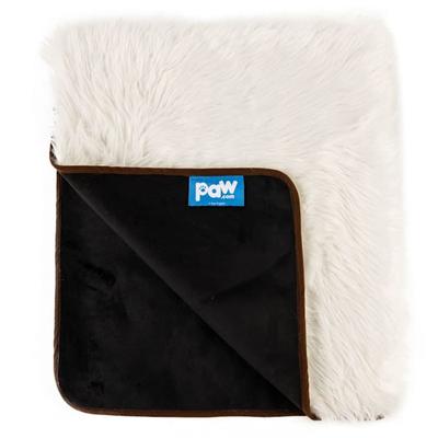 Paw Brands PupProtector Waterproof Luxury Faux Fur Washable Dog Throw Blanket, 60" L X 50" W, Polar White