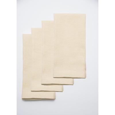 Danube 4 Pk Cloth Napkins by LINTEX LINENS in Yellow (Size 18" X 18")