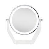 Two-Sided LED Lighted Vanity Swivel Mirror in Acrylic Base, 8X/1X by Zadro Products Inc. in Chrome