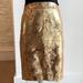 Tory Burch Skirts | Fabulous Tory Burch Gold Leather Skirt, Euc! | Color: Gold | Size: Xs