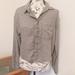 American Eagle Outfitters Tops | Aeo Cropped Flannel Button-Down Top | Color: Black/Tan | Size: Xs