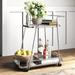 Willa Arlo™ Interiors Anguiano Bar Cart Glass/Metal in Gray | 31 H x 30 W x 18 D in | Wayfair 3A8FBBC2835745AFA10D8FA124808215