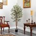 Primrue 60" Artificial Olive Tree in Pot Polyester/Plastic | 60 H x 13 W x 13 D in | Wayfair 91429AB666AC45F58A4FD8F1A85FF8CC