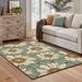 Blue/Brown 102 x 0.16 in Area Rug - Winston Porter Ceasar Floral Seafoam Indoor/Outdoor Area Rug Polypropylene | 102 W x 0.16 D in | Wayfair