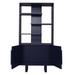 Latitude Run® Lloyd Bookshelf w/ Black Handles Wood in Blue/White/Black | 72 H x 36 W x 13 D in | Wayfair 0B2B708E6CE54FEDBBC4C7DE9E197A19