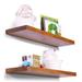 Wade Logan® Ashlay Floating Shelves Set Of 2 Wood in Brown/Red | 1.6 H x 48 W x 6 D in | Wayfair 1DD3A488320047D0AD017D96ABA91BCB