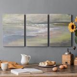 Rosecliff Heights Beach Light II- Premium Gallery Wrapped Canvas - Ready To Hang Canvas, in Black/Blue/Green | 48 H x 96 W x 1 D in | Wayfair