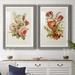 Red Barrel Studio® Antique Floral Bouquet III - 2 Piece Picture Frame Print Set Paper in Indigo/Pink/Red | 37.5 H x 55 W x 1.5 D in | Wayfair