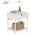 Latitude Run® Kila End Table w/ Storage Wood in White | 20.9 H x 18.9 W x 15.7 D in | Wayfair E25354ED19FE432B965E5BDB275DB1B5