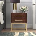 Willa Arlo™ Interiors Yogyakarta 2 - Drawer Nightstand Wood in White | 25.5 H x 22 W x 17 D in | Wayfair BC346B3B79954E8F92F8457310EF9D06