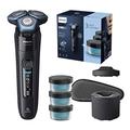 Philips Shaver Series 7000 - Elektrischer Nass- und Trockenrasierer für Herren mit ausklappbarem Trimmer, Reinigungsstation, 4 x Reinigungskartuschen, Ladestation & Reiseetui (Modell S7783/63)