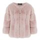 KeYIlowys Autumn and Winter Popular Imitation Fur Short Round Neck Jacket Women Fashion New Coat Jacket Women Pink