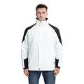 MASSS WAVEE Waterproof & Windproof Winter Jacket for Men 3 in 1 Rain Jacket with Hood and Removable Inner Lining Warm Fleece Coat Ski Hiking Camping, White, L