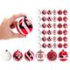 OurWarm 36ct Christmas Ball Ornaments Shatterproof Christmas Tree Decorations Balls Large 70mm/2.76" for Christmas Tree Holiday Wedding Party Decorations (Red and White)