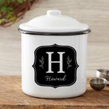 Personalization Mall Buffalo Check Kitchen Canister Metal in White | 4 H x 4.25 W x 4.25 D in | Wayfair 31295-S