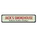 Lizton Sign Shop, Inc Authentic Southern BBQ Custom Aluminum Sign Metal in Gray/Green/Red | 4 H x 18 W x 0.04 D in | Wayfair 1812-A418