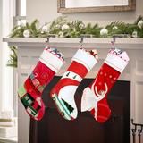 The Holiday Aisle® 3 Piece Christmas Stocking Set Cotton in Red | 16 H x 8 W in | Wayfair AA1395BDD92D47F2A7E71EBEEED8D830