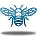 Red Barrel Studio® Aulander Honey Bee Wall Accent Metal in Green/Blue/White | 21.5 H x 36 W x 0.06 D in | Wayfair D8E8B7B34ED64611B6447CBFAEE3FCFC