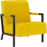 Vidaxl - Fauteuil jaune moutarde velours jaune moutarde