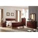 Louis Philippe Full Bed Sleigh Bed in Cherry with Headboard&Footboard