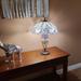 Tiffany Style White Floral Double Lit Table Lamp Amora Lighting