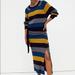 Free People Dresses | Free People Sz L Striped Eyes On You Sweater Set Pullover Top & Wrap Skirt | Color: Black/Yellow | Size: L