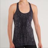 Lululemon Athletica Tops | Lululemon Cool Racerback Nesting Blackbird Tank | Color: Black/Gray | Size: 4