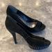 Nine West Shoes | Nine West Black Suede Platform Peep Toe Heels! | Color: Black | Size: 9