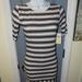 Lularoe Dresses | Lularoe Julia Gray/Black Striped Dress Size Xxs Women's New | Color: Black/White | Size: Xxs