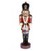 60.5" Red and Black LED Animated Musical Drumming Christmas Nutcracker