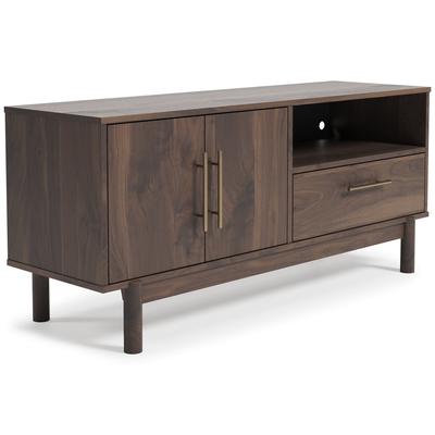 Signature Design by Ashley Vaibryn Modern Farmhouse TV Stand Fits TVs up to 58 White & Light Brown 