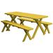 Pine 4' Cross-Leg Picnic Table with 2 Benches