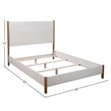 Alpine Furniture Madelyn Wood Panel Bed in White