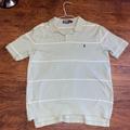 Polo By Ralph Lauren Shirts | Medium Tea Green With White Stripes Short Sleeve Ralph Lauren Polo | Color: Green/White | Size: M