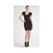 Anthropologie Dresses | Anthropologie Leifsdottir M Medium Short Black Ruched Ruffle Bodycon Dress | Color: Black | Size: M