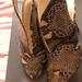 Jessica Simpson Shoes | Beautiful Jessica Simpson Snakeskin Open Toe Bootie | Color: Brown/Tan | Size: 7.5