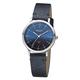 REGENT Women's Watch with Vegan Sustainable Leather Strap Made of Apple Shells Lightweight 33 mm Titanium Case Quartz, Blue / blue, Strap.