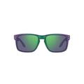 Oakley Men's OO9102 Holbrook Square Sunglasses, Matte Purple Green Splatter/Prizm Jade, 57mm