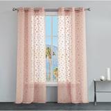 Juicy Couture Animal Print Sheer Grommet Curtain Panel Polyester in Pink/Brown | 38 H in | Wayfair JYC015188