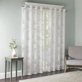 Bay Isle Home™ Welton Palm Leaf Burnout Window Sheer Synthetic/Polyester in White | 84 H in | Wayfair A5954B84E84848958A02F1F9F7431635